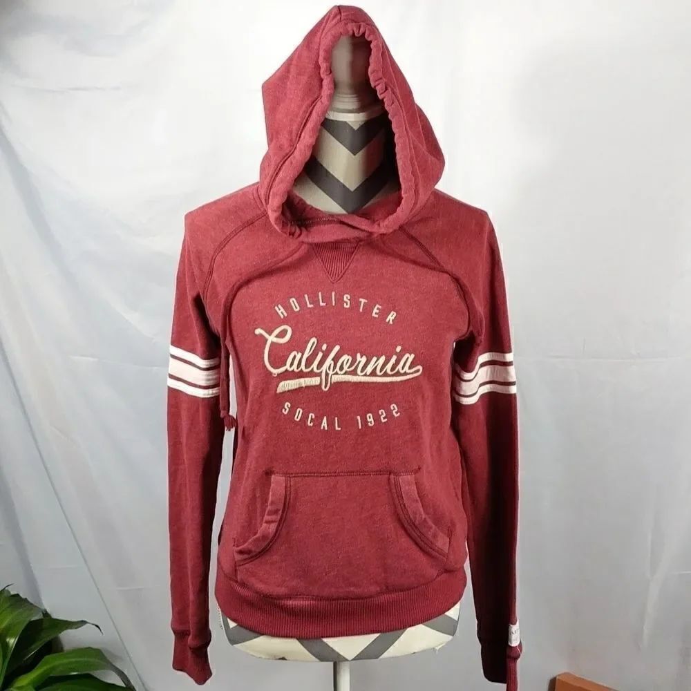 Hollister California Maroon Hoodie